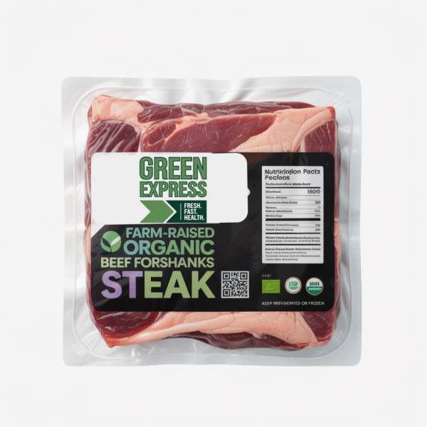 butcher grass feed beef foreshank steak 1L