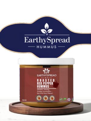 Roasted red pepper hummus - Earthy Spread