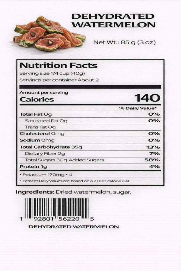 dehydrated Watermelon - 3 oz