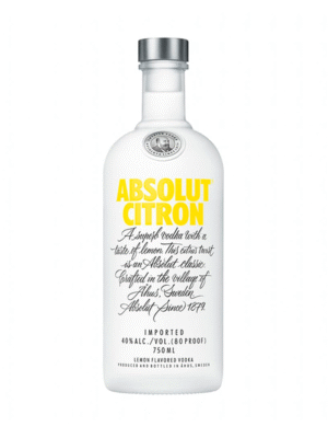 absolute vodka citron 750ml