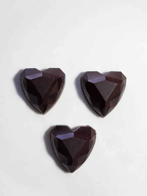 Organic chocolate heart shaped Praline- 28gr